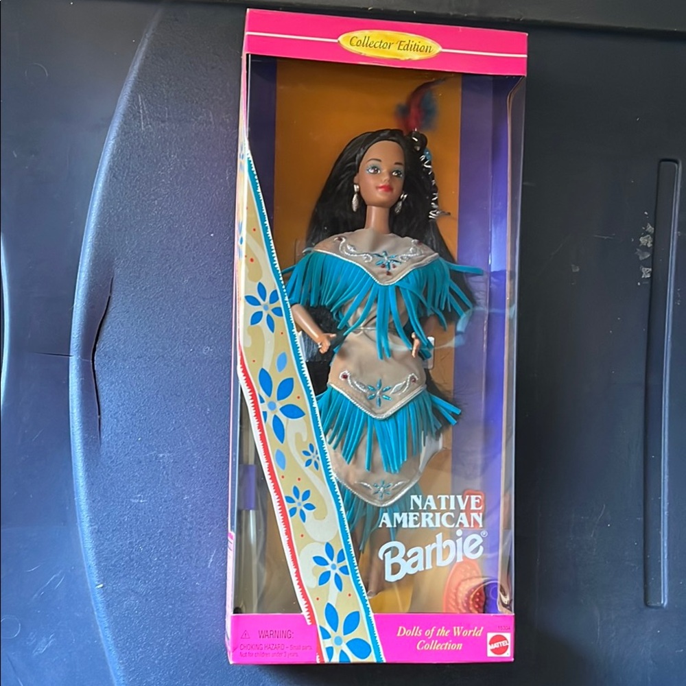 Native American Barbie Collector Edition in Teal and Beige
